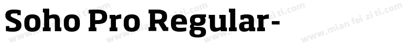 Soho Pro Regular字体转换